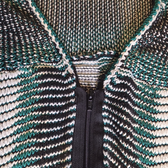 Rachel Roy Open Front Knit Cardigan Short Sleeve Striped Boho Size M - Picture 7 of 10